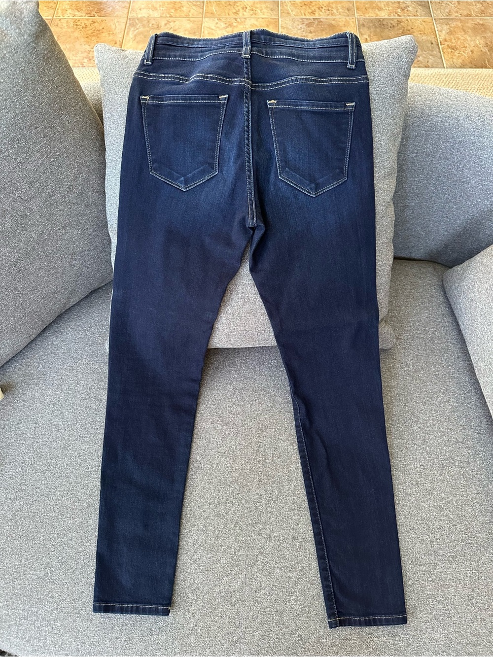 Flying Monkey Women's Dark Indigo High-Rise Skinny Jeggings - Picture 5 of 12
